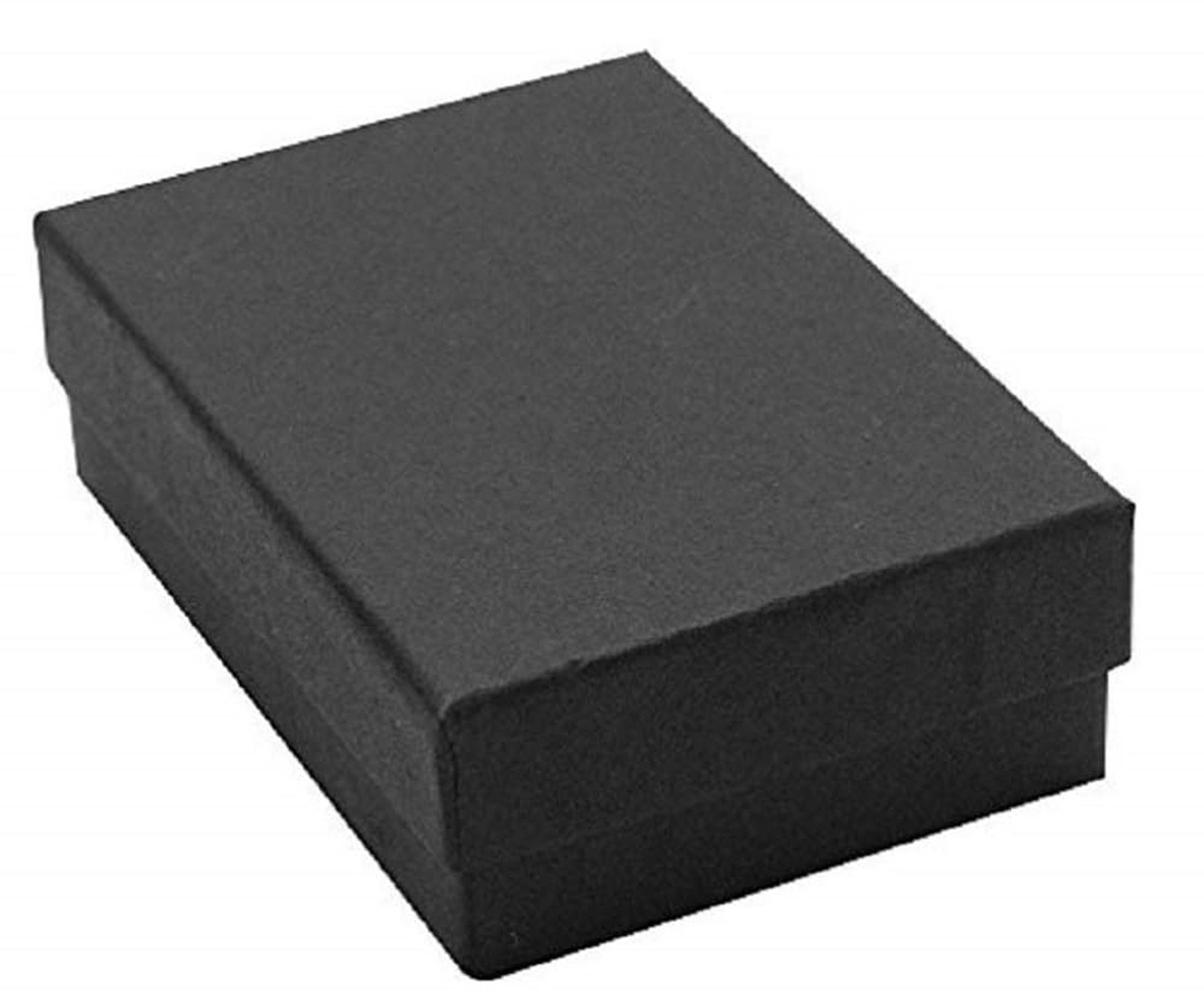 RJ Displays-25 Pack Cotton Filled Black Matte Paper Color Jewelry Gift Packag...