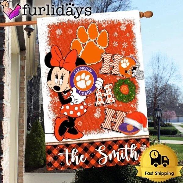 Clemson 2024 Tigers Minnie HOHOHO Christmas Flag