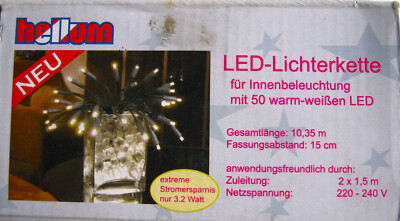Hellum Lichterkette mit 50 LED s Innen Festbeleuchtung Weihnachts Lichterkette