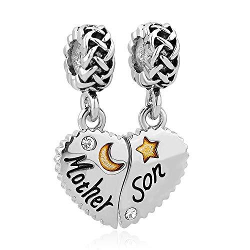 Heart Mother Son Charm Use With Pandora 