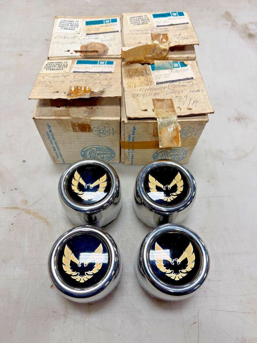 【海外限定/中古】  Originals Firebird バッジ 77-79 PONTIAC FIREBIRD TRANS AM SNOWFLAKE WHEEL NOS CENTER CAPS GM