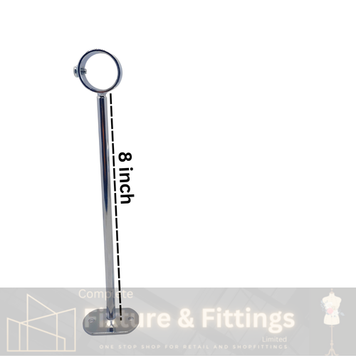 Heavy Duty Drop Socket For Walk In Wardrobe Chrome Tubing Hanging Rail System - Picture 8 of 8