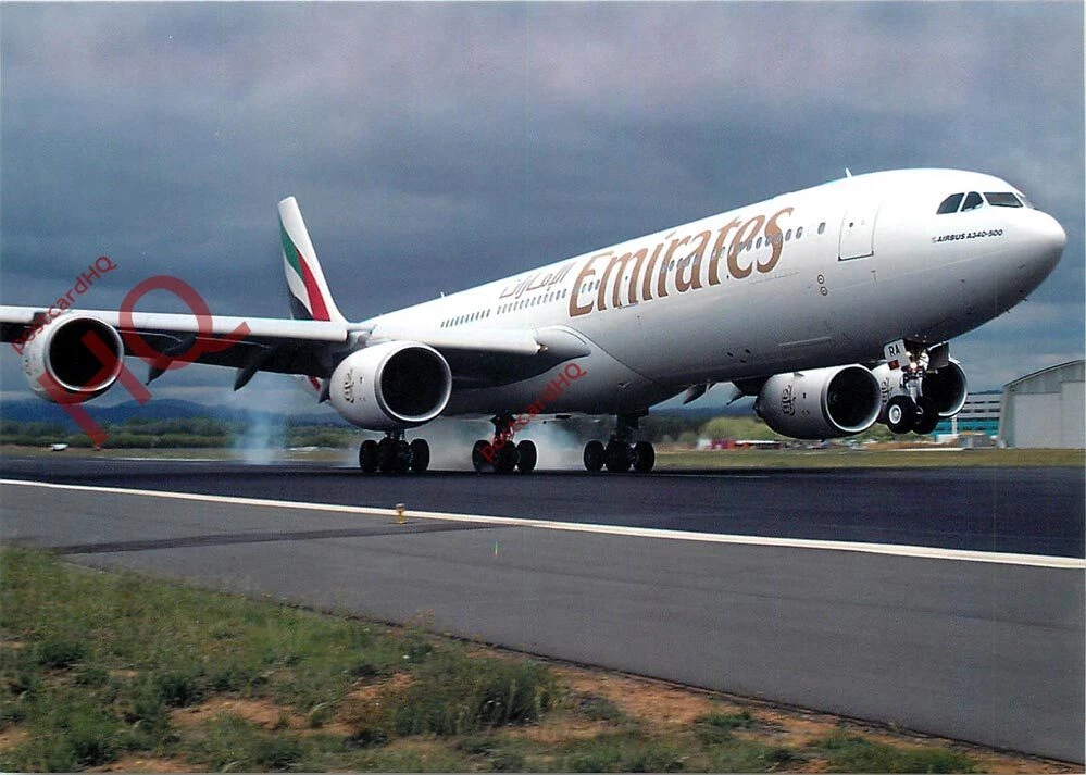 Picture Postcard, EMIRATES AIRBUS A340-541 A6-ERA [AVP] | eBay