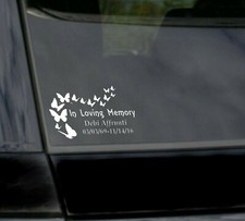 In Loving Memory of Butterfly Decal, Custom In Memory of Butterfly Sticker Decal