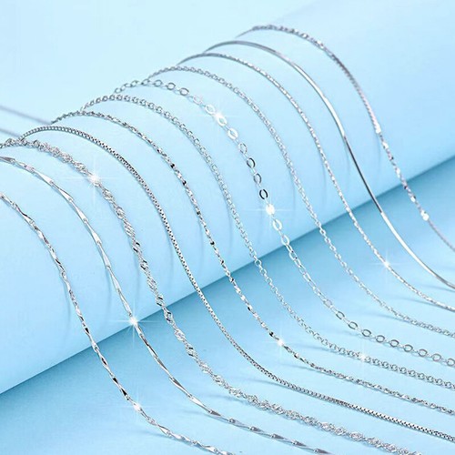 Wholesale Real 925 Sterling Silver Necklace Chains For Pendants Jewelry 16"-24" - Picture 2 of 14