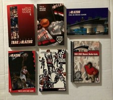 Lot of 6 Portland Trailblazers media guides Clyde Drexler, Terry Porter, Kersey