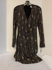 NEW CALVIN KLEIN New Gold Heather Embellished Glitter Sheath Dress, Size 6