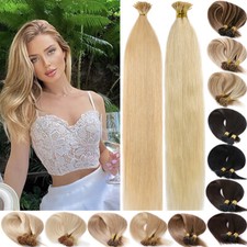 Pre Bonded Keratin Fusion Stick I-Tip 100 Remy Human Hair Extensions 1G 0.5G