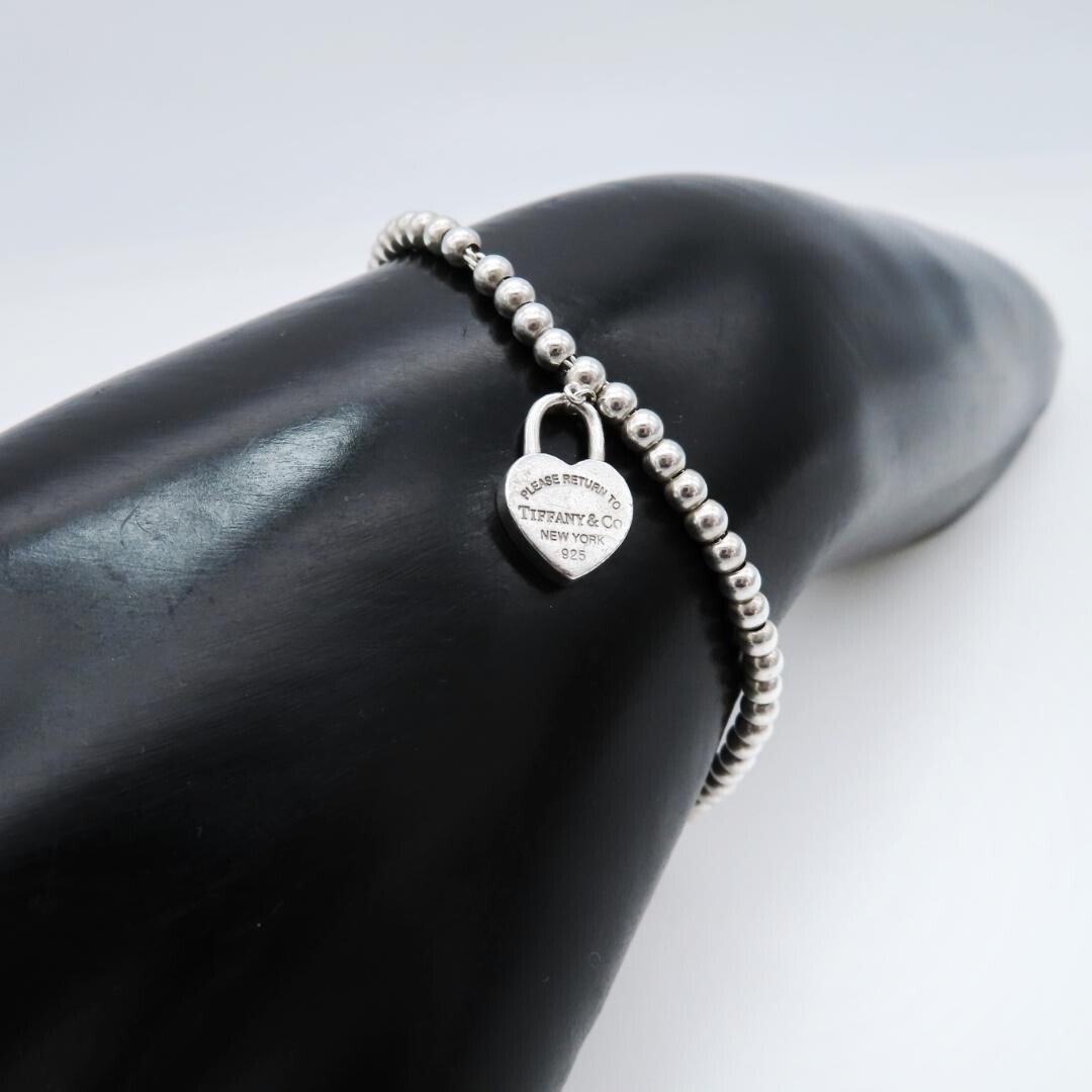 Tiffany & Co. Sterling Silver Return to Heart Lock Mini Ball Bead