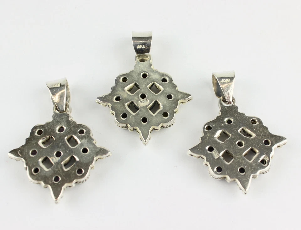 Amethyst, Iolith, Multi Farbe Anhänger Echte Edelsteine 925 Silber Geschenk L 45 - Bild 2 von 2