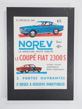 NOREV - Affichette Revendeur Originale - Coupé Fiat 2300 S - 1/43 