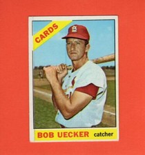 1966 Topps #91a Bob Uecker VG Very Good St. Louis Cardinals #32987