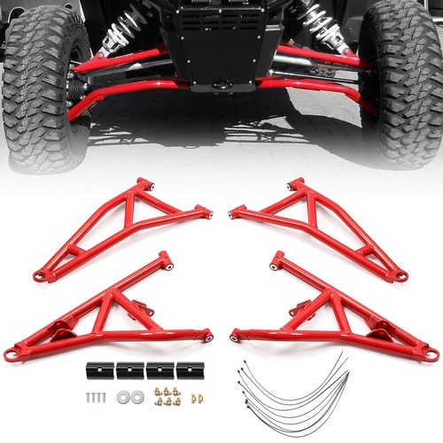 SuperATV High Clearance A-Arms For Polaris (2014-23) RZR XP 1000 (Non-Adjustable, Upper, Heavy-Duty 4340 Chromoly Steel) Red - Foto 5