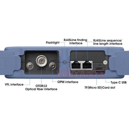 VFL OLS OPM MINI OTDR 1310/1550nm 26/24dB Fiber Optic Reflectometer Touch Screen - Picture 4 of 6