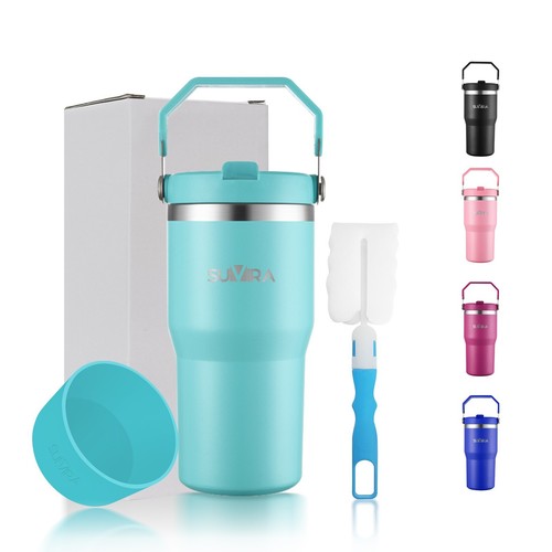 SUVIRA 20/30 Oz Stainless Steel Double Wall Vacuum Insulate Tumbler, Coffee Mug. - Foto 3 di 23