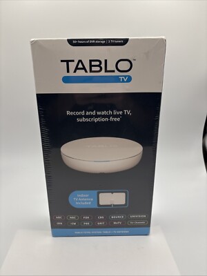 Tablo TV 2-Tuner 128GB DVR with Antenna! Watch and Record Live TV New & Sealed