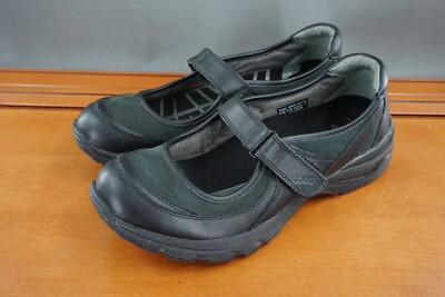 Abeo SmartSystem Mary Jane Shoes Womens 9.5 Black Leather Hook & Loop Sandals