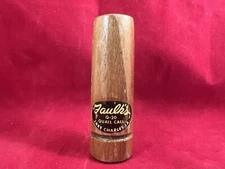 Vintage Wood 3” Mouth Game Call Faulk's Q-20 Hunting Quail Call Lake Charles LA