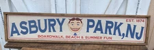 Rustic Style Asbury Park Wooden Sign Home Decor Framed - 6”x24”