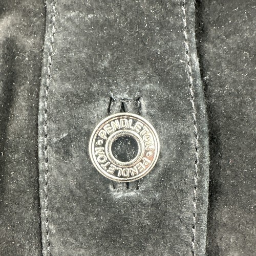 Pendleton Women’s XL Black Front Leather Body Wool Arms And Back - Picture 12 of 22