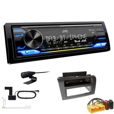 JVC DAB+ Bluetooth USB inkl. Antenne Autoradio für Mazda 3 2003-2009 schwarz