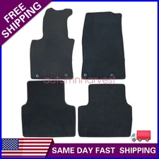 2019-2025 Fits Mazda 3 4-Door Front & Rear Floor Mats Carpet Rugs Velour Black