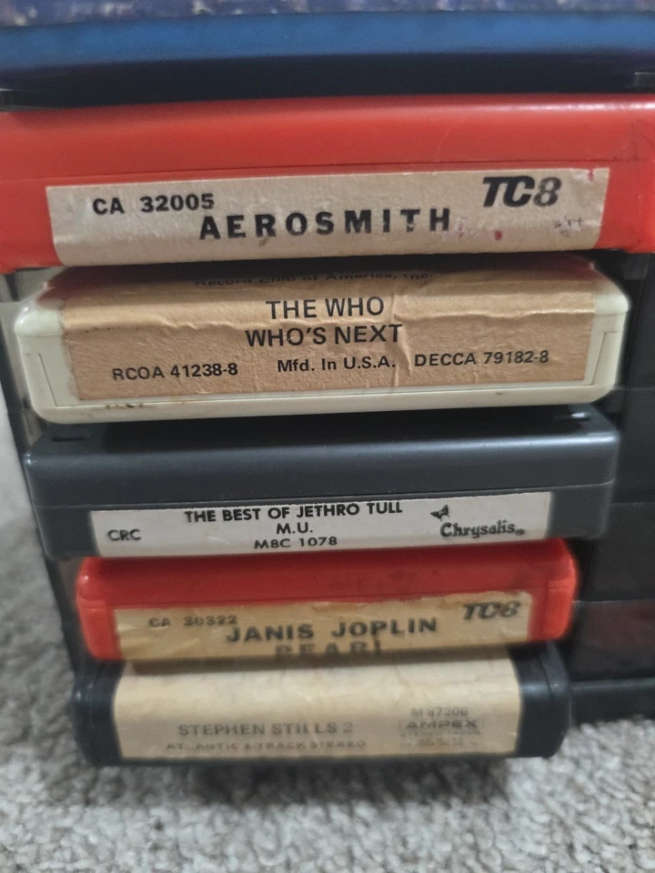 Soporte de almacenamiento de carrusel de 8 pistas para 24 cintas vintage Foto 3 de 4