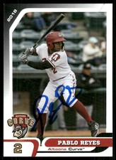2018 Altoona Curve PABLO REYES Signed Card autograph auto PIRATES BREWERS