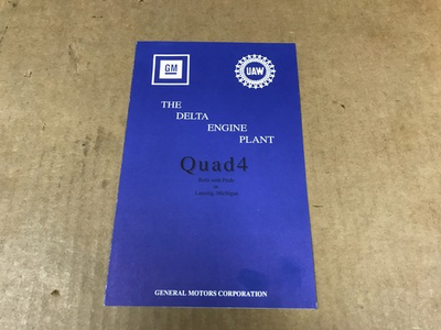 #ad Vintage 1990 General Motors Delta Engine Plant Quad4 Engines Booklet $8.46
