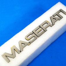 Vintage Maserati Emblem Biturbo 87 Bi Turbo Coupe Script Metal Trunk Badge Vintage Maserati Emblem Biturbo 87 Bi Turbo Coupe Script Metal Trunk Badge