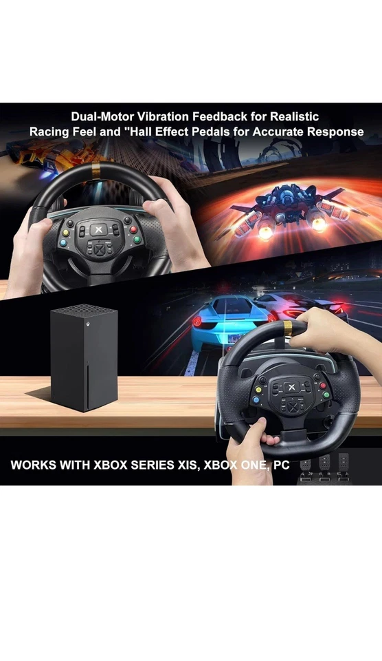 Gaming Steering Wheels Pedals Clutch Paddle Gear Shifters for Switch Xbox PS PC - Image 4 of 4