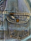 Vintage 70s Wrangler Denim Jacket Sleeveless Distressed Men’s Vest 46-REDUCED  — photo 3