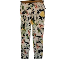 FDJ French Dressing Jeans Womens Pull-On Slim Ankle Pants Size 2 Floral New
