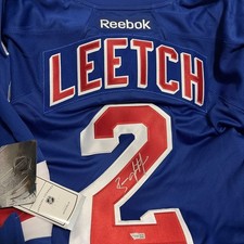 Brian Leetch Rangers Officially Licensed Reebok Auto Jersey Fanatics COA