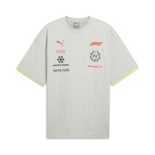 PUMA F1 Racing Short Sleeve Crew Neck Tee Mens Grey Casual Tops 63224501