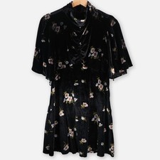 Free People Dresses Free People Be My Baby Velvet Floral Mini Dress Size 8