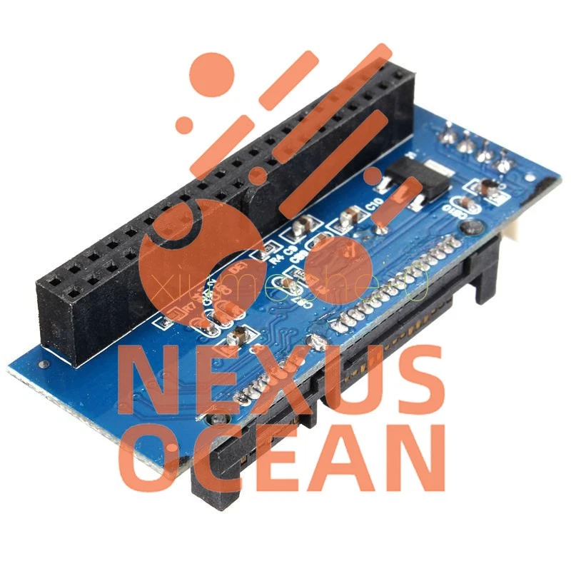 PATA/40-Pin IDE Female to SATA Serial 7+15Pin 22-Pin Male Adapter Card for 3.5" - Image 2 of 4