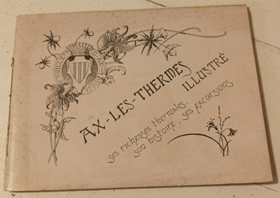 um 1890 alter Reiseführer ax les thermes illustriert seinen Reichtum