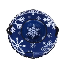 Winter Outdoor Inflatable Snow Tube Sled For Sledding With Handles Tow Rope V4r2