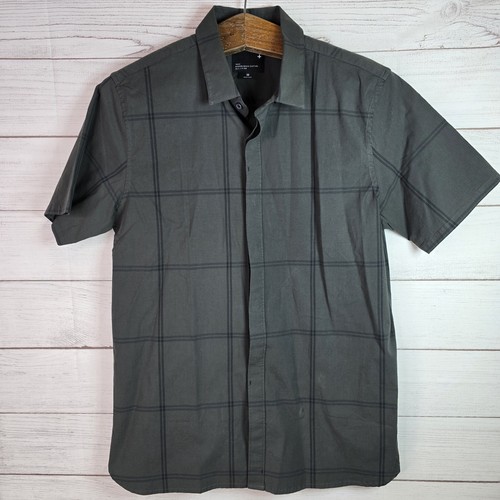 Tavik Mens Lyndon Plaid Modern Woven Short Sleeve Button Down Shirt Medium - Picture 1 of 9