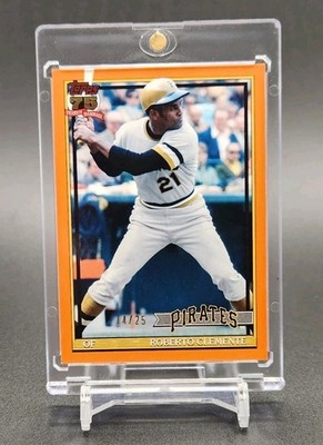 2026 Topps 1991 Topps Orange Border Roberto Clemente ORANGE BORDER SSP /25
