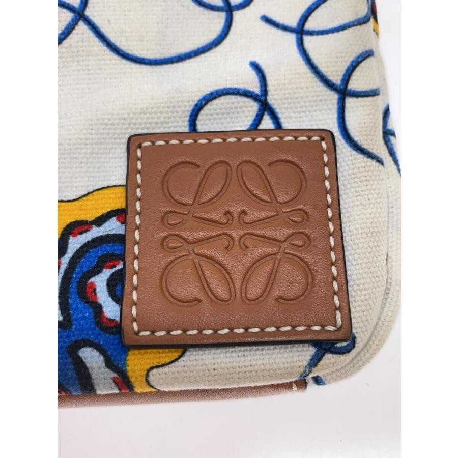 Loewe Pouch Canvas White Patterned Authentic - image 5