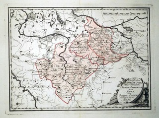 Copperplate engraving map Greater Poland/Wielkopolska F.J. by Reilly 1789