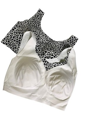 New Rhonda Shear Black/White & White Bras Sz Medium