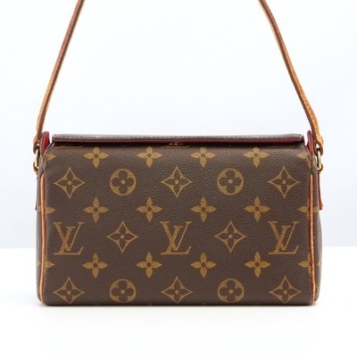 LOUIS VUITTON LV Monogram Recital M51900 Hand Bag Brown SL0014 Auth #56407A