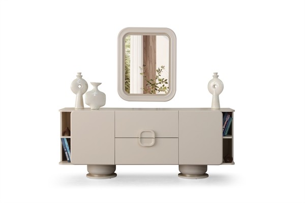 Elegante Sideboard Mit Spiegel Und Praktischem Stauraum-image