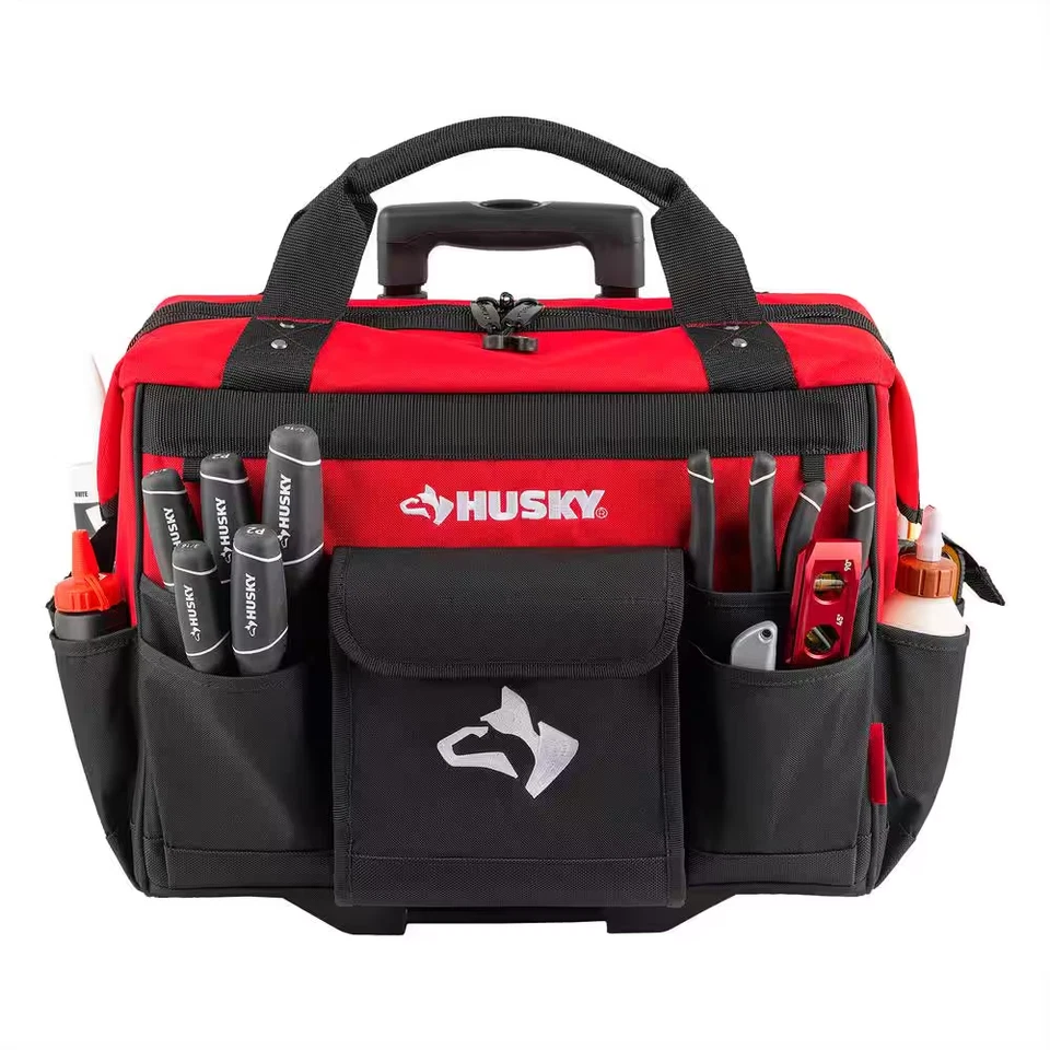 Husky 18 in. 18 Pocket Rolling Tool Bag - Image 3 of 4