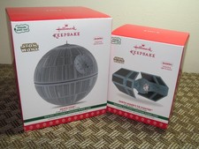 2PC HALLMARK KEEPSAKE 2017 STAR WARS STORYTELLERS DEATH STAR & VADER TIE FIGHTER
