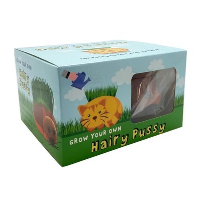 CHEEKY LITTLE PUSSY マイクロサイズ 15cmネコの被り物 HAIRY PUSSY CAT - Grow Your Chia Pet Plant - Fun Adult Gag Prank