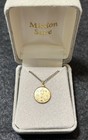 12k BLI Communion Chalice Medal Pendant Charm On 14kGf BLI Chain In Original Box — photo 2